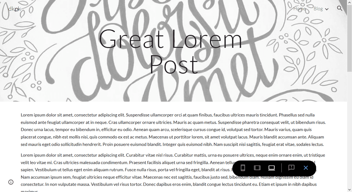 Live preview of the site at Google Sites